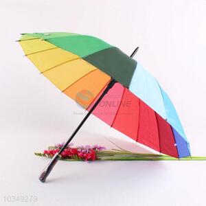 Large Strengthen Long Handle Rainbow Umbrella