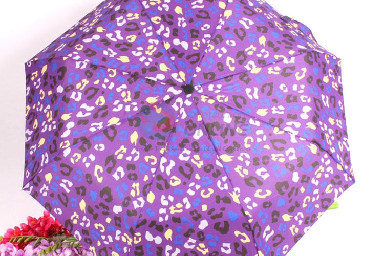 Six Colors Leopard Pattern Automatic Umbrella