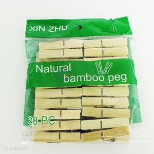 20pcs Bamboo Clothes Pegs Set