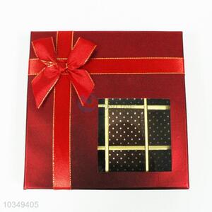 Beautiful Red Ribbon Decoration Chocolate Box for Valentine's Day