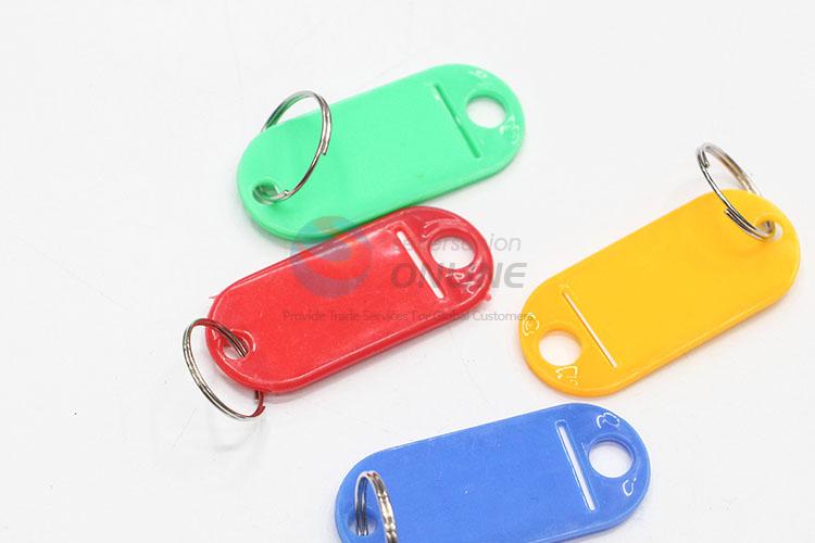 New Useful 50pcs Id Label Name Tags With Split Ring For Baggage Key Chains Key Rings