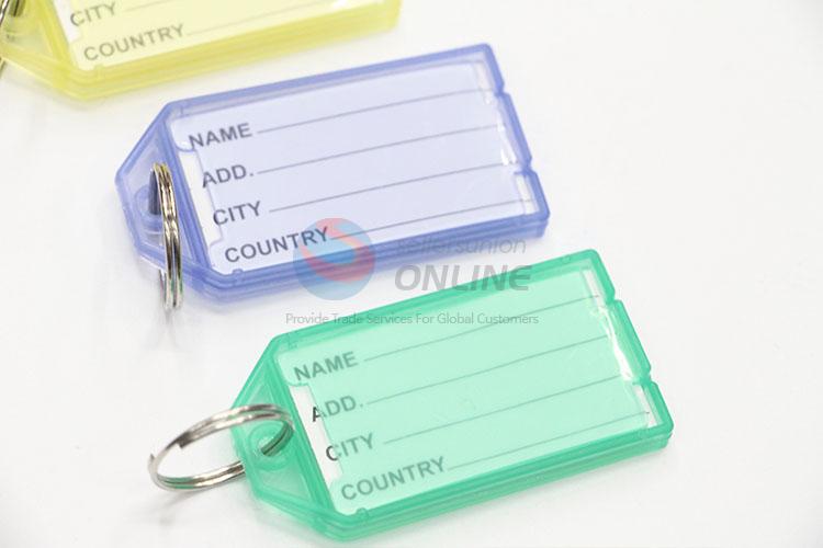 Durable 30pcs Mix Color Plastic Keychain Key Tags