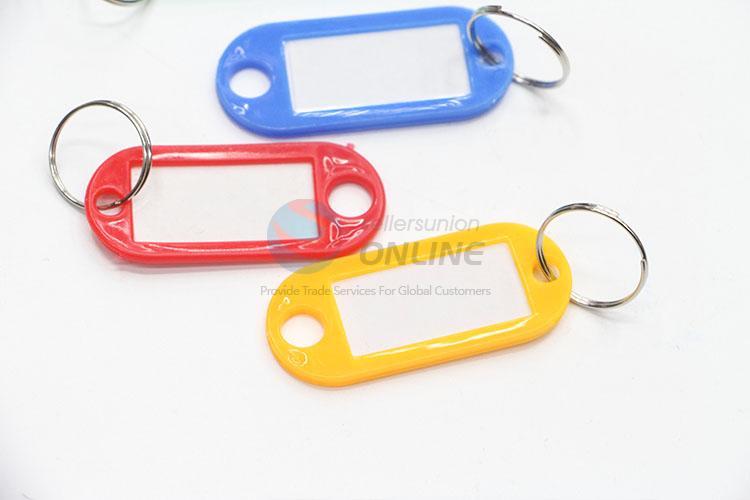 New Useful 50pcs Id Label Name Tags With Split Ring For Baggage Key Chains Key Rings