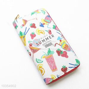 Wholesale cheap new lady printed long wallet