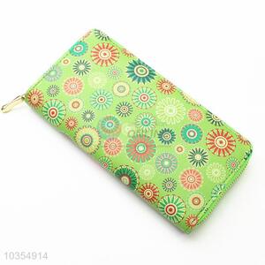 Competitive price hot selling lady printed long wallet