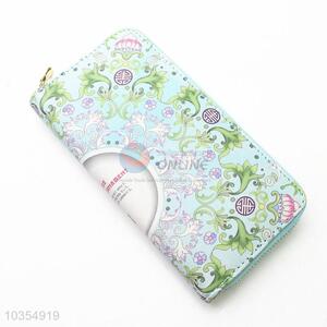 Bottom price good quality lady printed long wallet