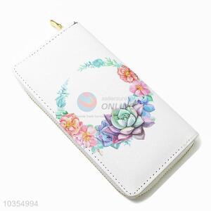 Competitive price hot selling women printed long wallet