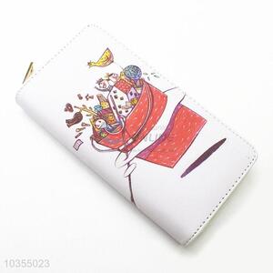 Latest design factory wholesale women printed long wallet