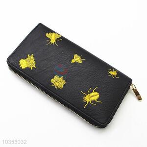 Wholesale low price women embroidered long wallet