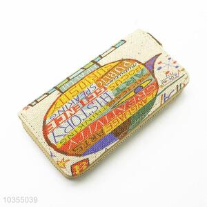 Factory supply exquisite women pringunnyted long wallet