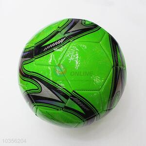 Green Color PU Training Game Soccer Football with Rubber Bladder