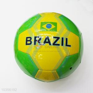 Brazil PU Training Game Soccer Football with Rubber Bladder