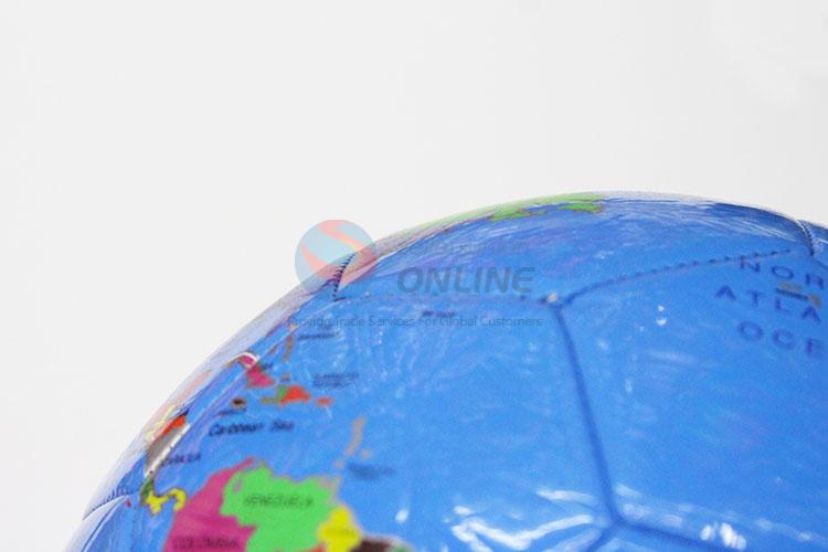 World Map Pattern Foam Training Game Soccer Football with Rubber Bladder
