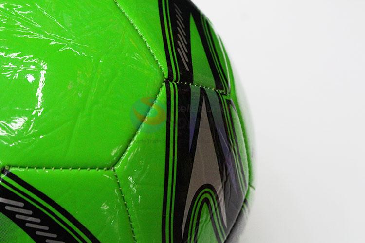 Green Color PU Training Game Soccer Football with Rubber Bladder