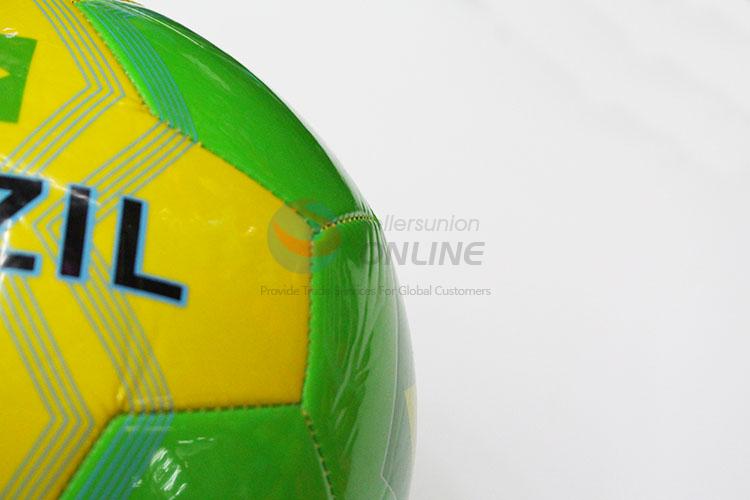 Brazil PVC Training Game Soccer Football with Rubber Bladder