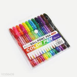 12pcs Colored Ball-ponit Pens Set