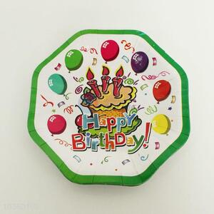 Happy birthday paper plate for cake