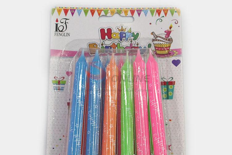 Good Quanlity 12pcs Home Decoration Multicolour Candles For Birthday Party