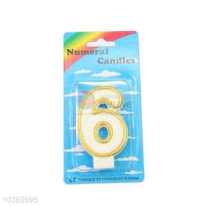 Wholesale Numeral Candle/Number 6 Birthday Candle for Sale