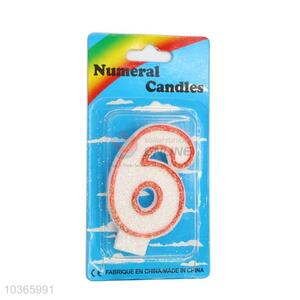 Cheap Price Numeral Candle/Number 6 Birthday Candle for Sale
