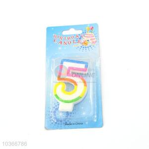 Decorative Numeral Candles/Number 5 Birthday Candle for Sale