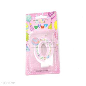 Factory Hot Sell Numeral Candles/Number 0 Birthday Candle for Sale