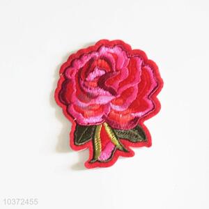 Low Price Rose Floral Embroidery Patches Cloth