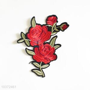 Direct Price Rose Floral Embroidery Patches Cloth