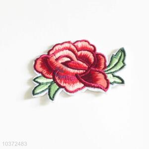 Unique Design Rose Floral Embroidery Patches Cloth