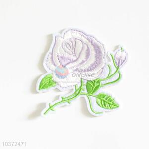 Wholesale Price Rose Floral Embroidery Patches Cloth