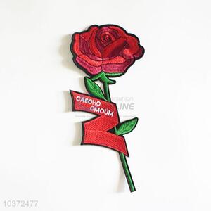 Delicate Design Rose Floral Embroidery Patches Cloth