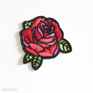 Fashion Style Rose Floral Embroidery Patches Cloth