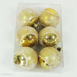 Popular Factory Price Best 6pcs Golden Christmas Balls