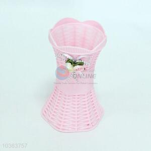 Pink Color Plastic Vase for Decoration