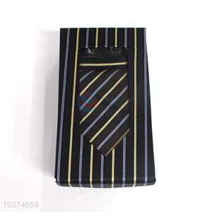 High sales promotional printed necktie+cufflink