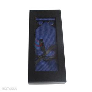 Cheap high quality printed necktie+cufflink
