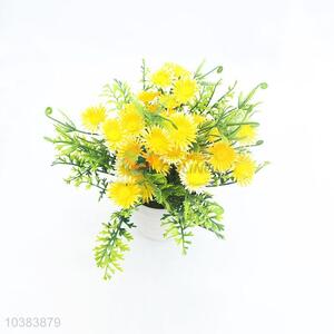 Indoor decorative artificial plastic chrysanthemum bonsai