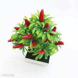 Potted fake small plant pepper bonsai