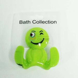 Best selling plastic lovely design green bath hook,7.5*7cm