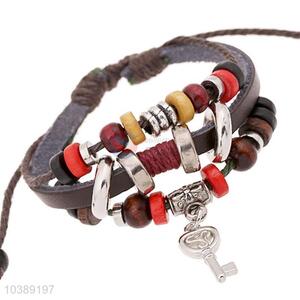 High Quality Color Beads Bracelet With Key Shape Pendant
