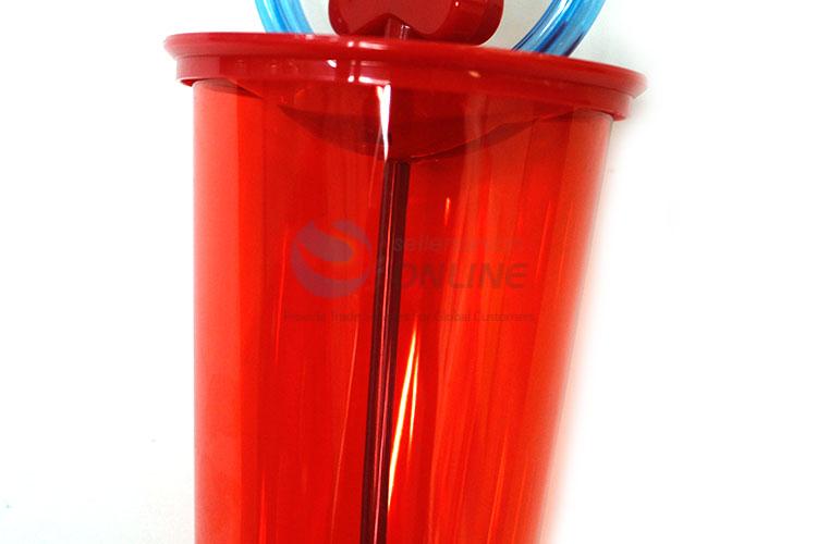Great Red Plastic Cup with Straw for Sale