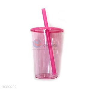 Competitive Price Plastic Cup with Straw for Sale