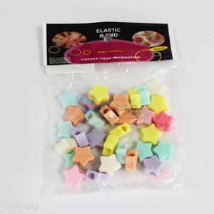 Star shape colorful plastic beads