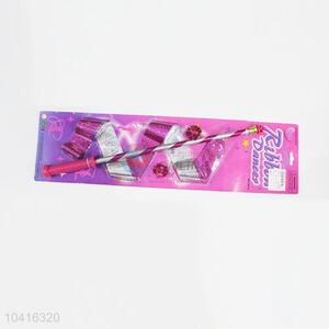 Fashion Style Plastic Tinsel Baton Cheering Sticks with Long Ribbon