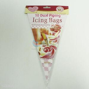 Household 10PC Dual Piping Icing Bags Cake Decorating Device