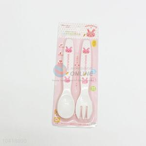 Promotional Custom Nontoxic Safty Children Fork and Spoon Set