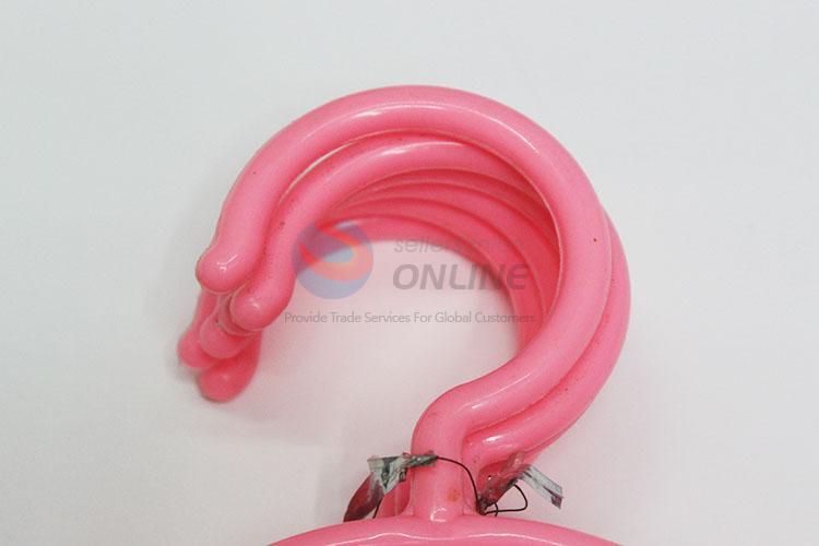 Cute Pink Color Plastic Non-slip Clothes Hangers