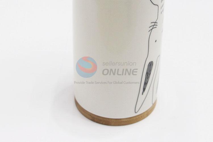 Latest Design Cute Cartoon Rabbit Design Ceramic Large Capacity Storage Bottle