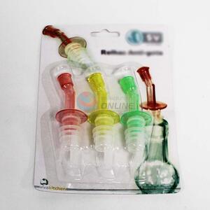 High sales cool 3pcs red/yellow/green bottle stoppers