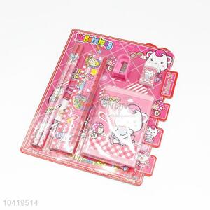 Pink Color Cartoon Design Girl Wallet Stationery <em>Set</em>